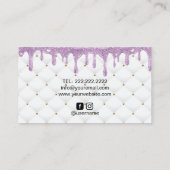 Cake gebak Chef Paarse Drip Icing Luxe Bakkerij Visitekaartje (Achterkant)