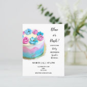 Cake geslacht onthullen uitnodiging (Staand voorkant)