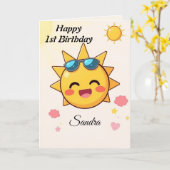 Cake Happy Birthday Kaart (Gele Bloem)