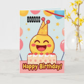 Cake Happy Birthday Kaart (Gele Bloem)