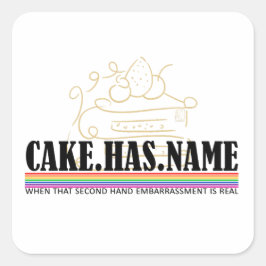 Cake heeft naam 1 - AC Vierkante Sticker