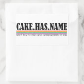 Cake heeft naam 2 - AC Rechthoekige Sticker (Tas)