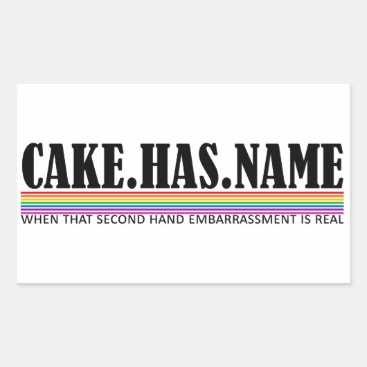 Cake heeft naam 2 - AC Rechthoekige Sticker (Voorkant)