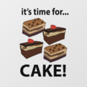 Cake Het is tijd voor cake bakkerij restaurant Raamsticker (Vel)