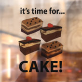Cake Het is tijd voor cake bakkerij restaurant Raamsticker (Vel 2)