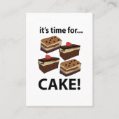 Cake Het is tijd voor taart Visitekaartje (Voorkant)