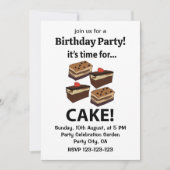 Cake Het is tijd voor verjaardagstaart Kaart (Voorkant)