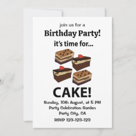 Cake Het is tijd voor verjaardagstaart Kaart