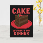 Cake, het is wat er is voor DInner Kaart (Gele Bloem)