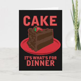 Cake, het is wat er is voor DInner Kaart