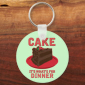 Cake, het is wat er is voor DInner Sleutelhanger (Voorkant)