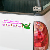 Cake & Ice Cream (roze tekst) Bumpersticker (Op Truck)