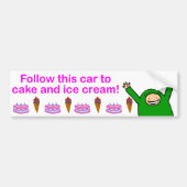 Cake & Ice Cream (roze tekst) Bumpersticker (Voorkant)