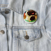 Cake II van het konijntje Ronde Button 5,7 Cm (In situ)