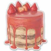 Cake Illustratie Sticker (Voorkant)