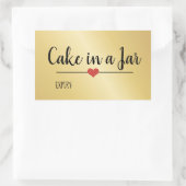 Cake in een pot gouden vakantie rechthoekige sticker (Tas)
