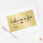 Cake in een pot gouden vakantie rechthoekige sticker (Envelop)