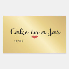 Cake in een pot gouden vakantie rechthoekige sticker