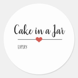 Cake in een wit manuscript van de Zak Ronde Sticker