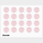 Cake Ingredients Minimalist Pink Bakery Packaging Ronde Sticker (Vel)