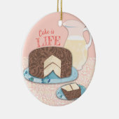 Cake is het snoepgoed van de bakkerij keramisch ornament (Rechts)