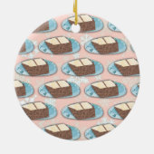 Cake is het snoepgoed van de bakkerij keramisch ornament (Achterkant)
