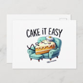 Cake It Easy - Ontspannende taart Briefkaart (Voorkant / Achterkant)