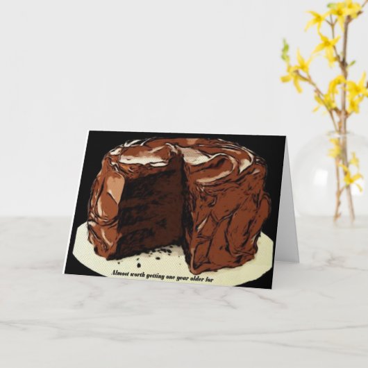 cake kaart (Gele Bloem)