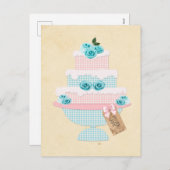 Cake laag met rozen briefkaart cake (Voorkant / Achterkant)