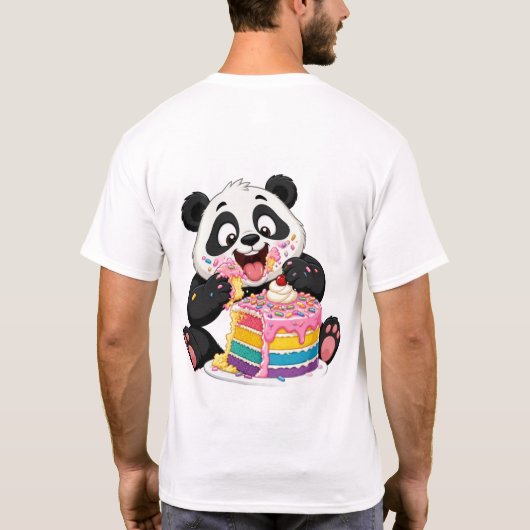 Cake Liefhebber Panda T-shirt (Achterkant)