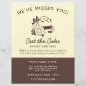 Cake Logo bakery Business ReOpening Flyer (Achterkant)