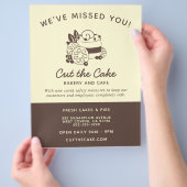 Cake Logo bakery Business ReOpening Flyer (Hand)