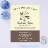 Cake Logo bakery Business ReOpening Flyer (Enkel)