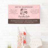 Cake Logo bakery Business ReOpening Spandoek (Insitu)