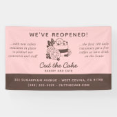 Cake Logo bakery Business ReOpening Spandoek (Horizontaal)