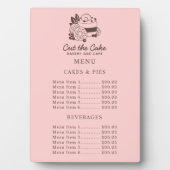 Cake Logo Bakkerij Bedrijfs Prijs Menu Fotoplaat (voorkant)