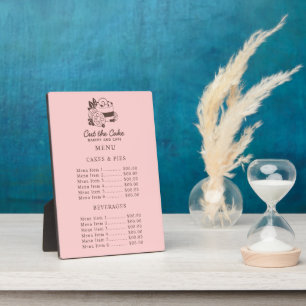 Cake Logo Bakkerij Bedrijfs Prijs Menu Fotoplaat