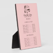 Cake Logo Bakkerij Bedrijfs Prijs Menu Fotoplaat (Zijkant)