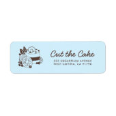 Cake Logo Bakkerij Zakelijk Retouradres Etiket (Voorkant)