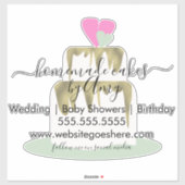 Cake Logo Bakkerij Zakelijke Marketing Auto Decal Sticker (Vel)
