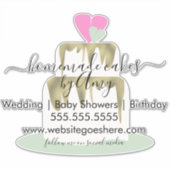 Cake Logo Bakkerij Zakelijke Marketing Auto Decal Sticker (Voorkant)