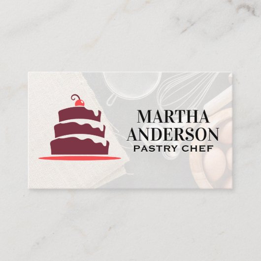 Cake Logo | Bakkersingrediënten Visitekaartje (Voorkant)