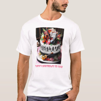 Cake Logo ontwerp voor speciale dag feest T-shirt