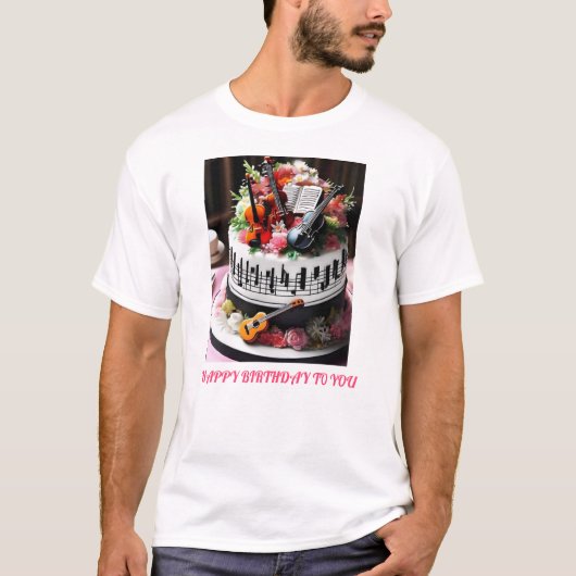 Cake Logo ontwerp voor speciale dag feest T-shirt (Voorkant)