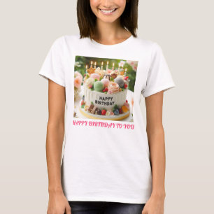 Cake Logo ontwerp voor speciale dag feest T-shirt