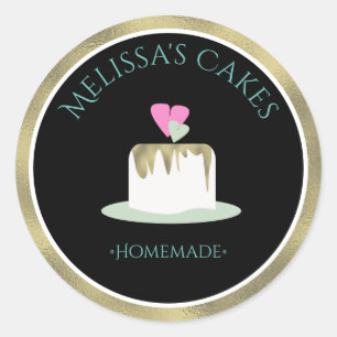 Cake Logo Stickers Fondant Trouwtaart