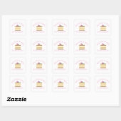 Cake Logo Stickers Thuis Bakkerij Bedrijf (Vel)