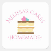 Cake Logo Stickers Thuis Bakkerij Bedrijf (Voorkant)