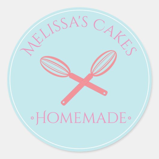 Cake Logo Stickers Thuis Bakkerij Elke Kleur Garde (Voorkant)