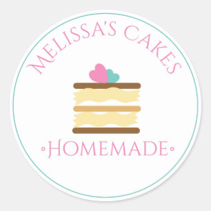 Cake Logo Stickers Thuis Bakkerij Taartpunt